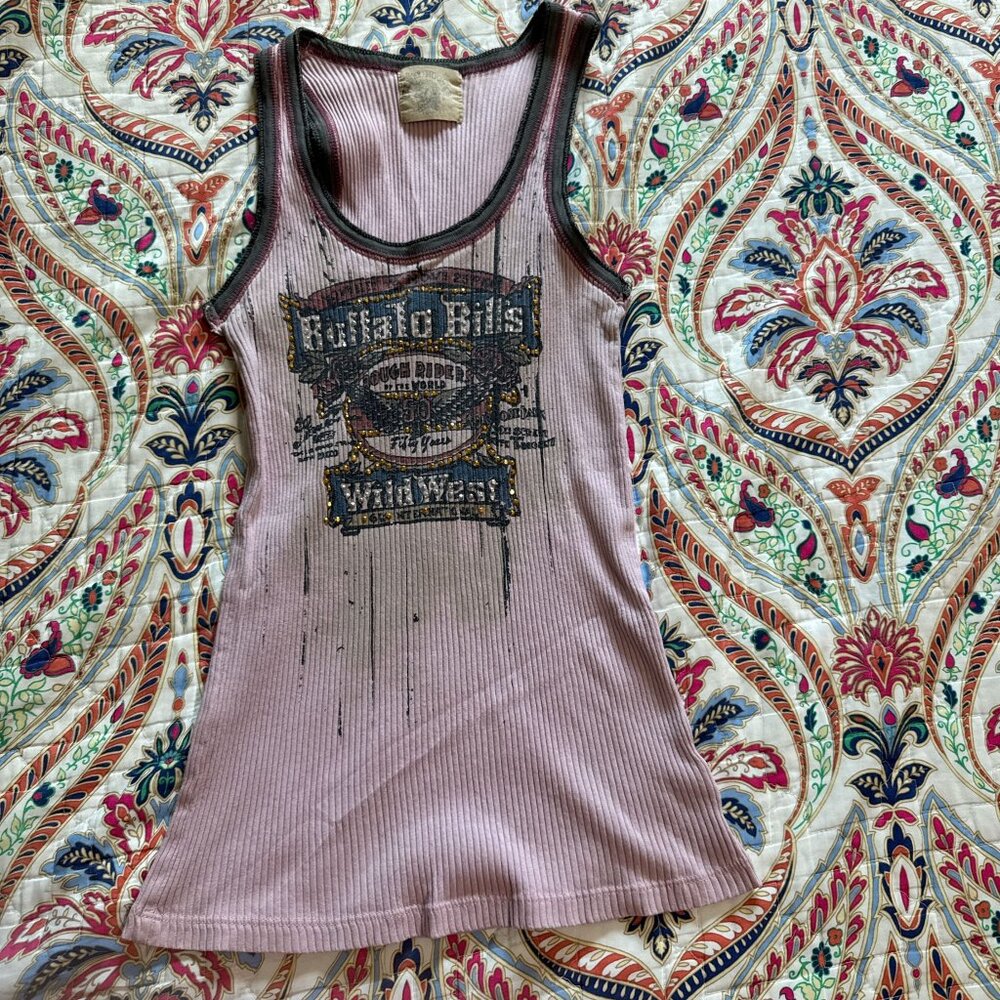 Pink and black Buffalo Bills tank top